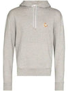 Chillax Fox Patch Classic Hoodie Grey Melange - MAISON KITSUNE - BALAAN 2