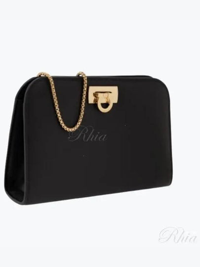 Diana Small Clutch Bag Black - SALVATORE FERRAGAMO - BALAAN 2