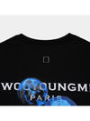 Jellyfish Back Logo Cotton Short Sleeve T-Shirt Black - WOOYOUNGMI - BALAAN 3