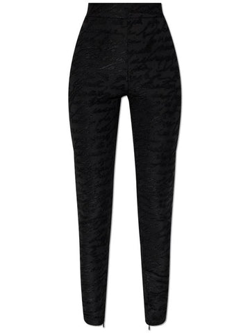 Balmain Leggings With Monogram, Women's, Black - BALMAIN - BALAAN 1