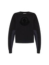 Women's Logo Sweatshirt Black - MONCLER - BALAAN 1