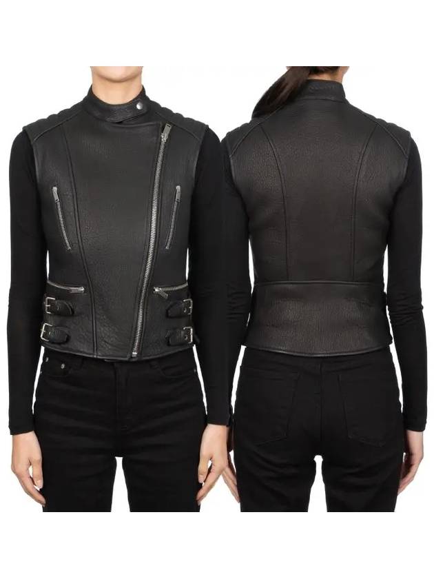 Women s Biker Leather Vest - CELINE - BALAAN 1