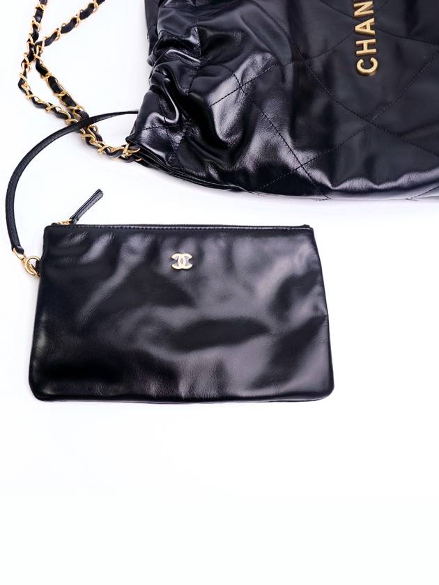 22 Shiny Calfskin Small Shoulder Bag Black - CHANEL - BALAAN 8