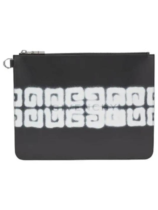 Cheeto Tag Effect Leather Pouch Black Bag - GIVENCHY - BALAAN 1