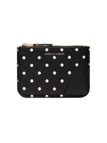 Polka Dot Leather Coin Purse Black - COMME DES GARCONS WALLET - BALAAN 1