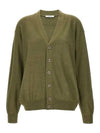 Relaxed Twisted Merino Wool Blend Cardigan Light Olive - LEMAIRE - BALAAN 4