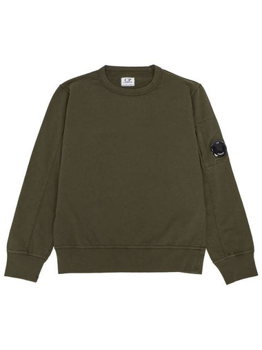 Kids Lens Patch Sweatshirt Green - CP COMPANY - BALAAN 1