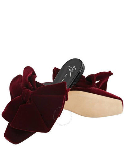 Giuseppe Zanotti Savarin Suede Bow Flat Mules Brand Size 35 US Size 5 - GIUSEPPE ZANOTTI - BALAAN 2