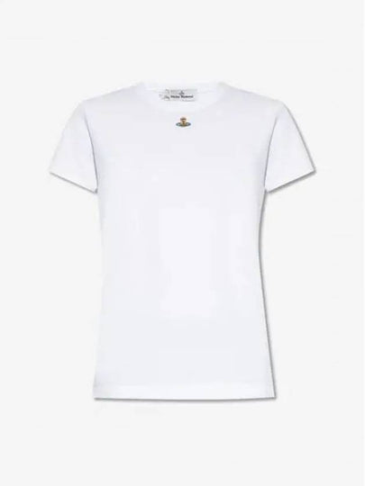 Embroided ORB Peru Short Sleeve T-Shirt White - VIVIENNE WESTWOOD - BALAAN 2