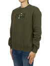 Flower Logo Print Comfort Sweatshirt Military Green - MAISON KITSUNE - BALAAN 3