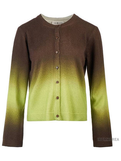 Dip Dye Cashmere Two-Tone Cardigan Brown Dawn - TORY BURCH - BALAAN 2