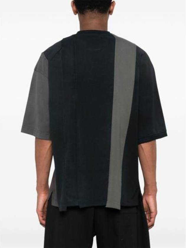 Vertical Switching Cotton Short Sleeve T-Shirt Black - MAISON MIHARA YASUHIRO - BALAAN 5