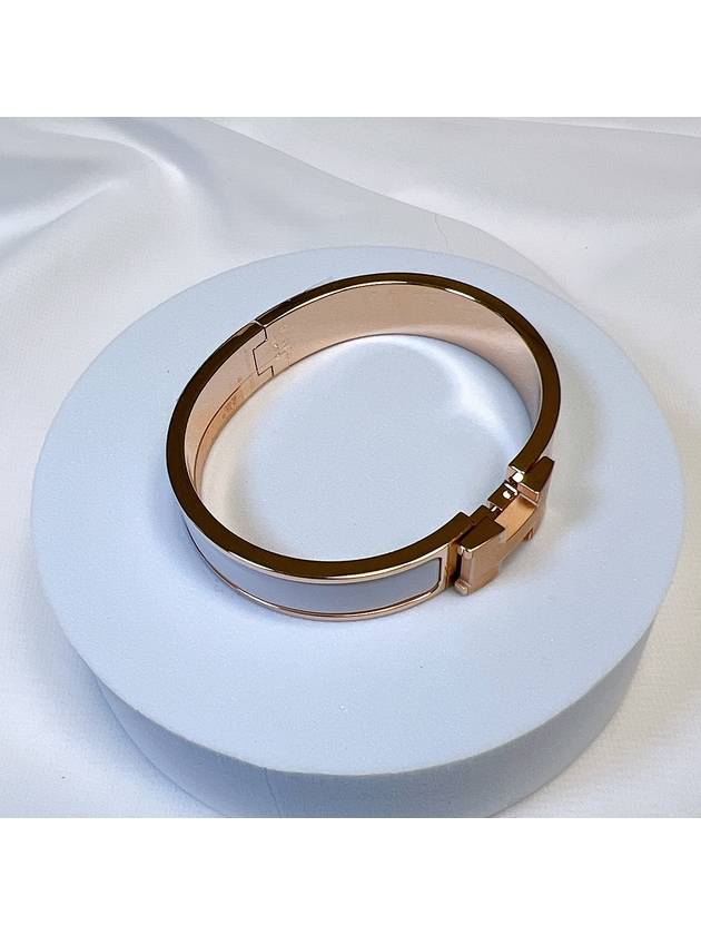 Click H Bracelet Rose Gold Cream - HERMES - BALAAN 3