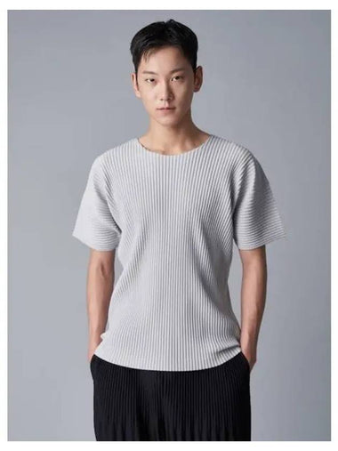 Basic short sleeve t shirt light gray domestic product - ISSEY MIYAKE - BALAAN 1