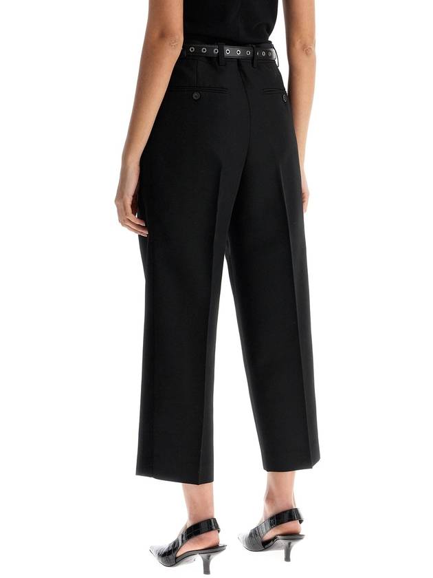 black recycled wool wide leg trousers - TOTEME - BALAAN 3