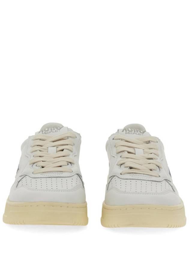 Medalist Pink Tab Leather Low Top Sneakers White - AUTRY - BALAAN 8