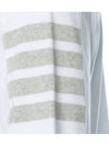 4-Bar Striped Cotton Long Sleeve T-Shirt White - THOM BROWNE - BALAAN 9