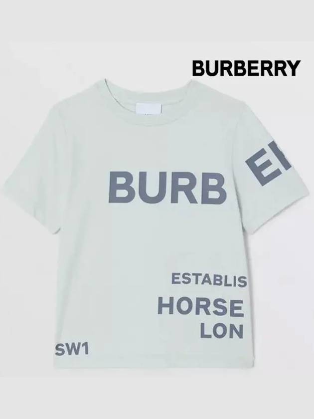 Kids Horseferry Cotton Short Sleeve T Shirt Sterling Gray 8047556 12Y 14Y - BURBERRY - BALAAN 2