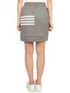 Double Face 4 Bar Knit Mini A Line Skirt Grey - THOM BROWNE - BALAAN 5