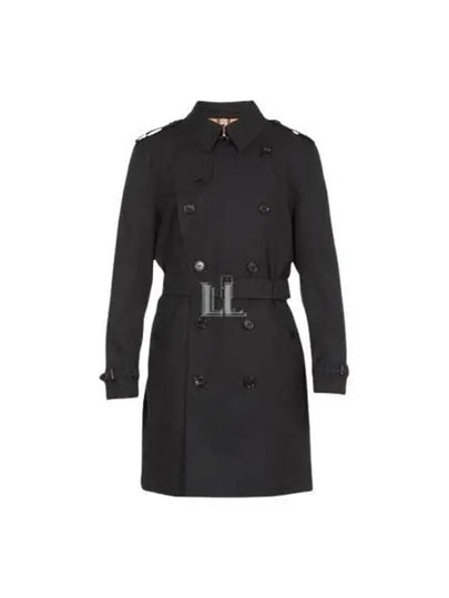 Kensington Mid-Length Trench Coat Midnight Blue - BURBERRY - BALAAN 2