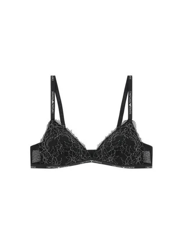 UNDERWEAR Women's Metal Flower Pattern Triangle Bra Black 271891 - EMPORIO ARMANI - BALAAN 1