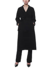 Women's Esturian Virgin Wool Single Coat Black - MAX MARA - BALAAN 4