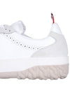 Letterman Panel Lace-Up Low-Top Sneakers White - THOM BROWNE - BALAAN 7