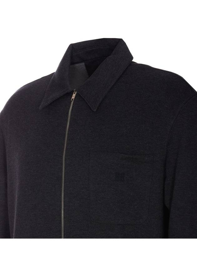 Mini 4G Detail Zipper Long Sleeve Shirt Graphite - GIVENCHY - BALAAN 4