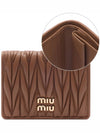 Matelasse Leather Half Wallet Caramel - MIU MIU - BALAAN 2