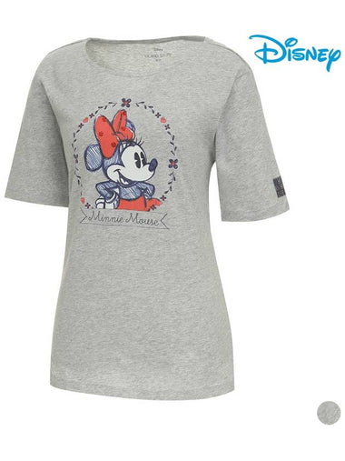 Melange Printing Boat Neck Cotton Short Sleeve Round T-Shirt HL2LTS094 - DISNEY GOLF - BALAAN 1