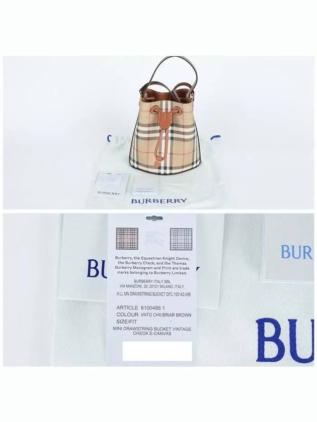 Check Bucket Bag Beige - BURBERRY - BALAAN 6