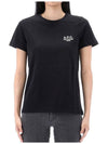 Denise Embroidered Short Sleeve T-shirt Black - A.P.C. - BALAAN 6