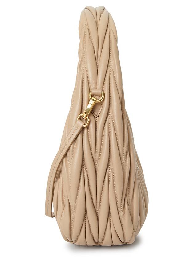 Wander Materasse Nappa Leather Shoulder Bag Sand Beige - MIU MIU - BALAAN 4