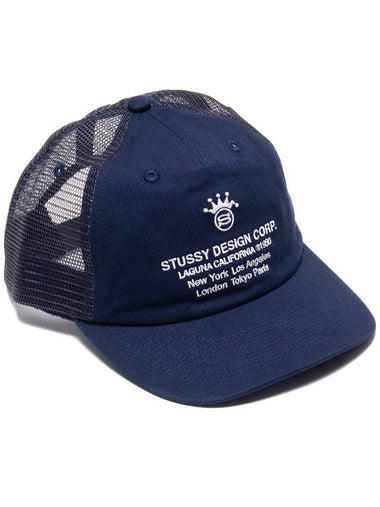 Low Profile Design Cop Trucker Snapback Navy - STUSSY - BALAAN 1