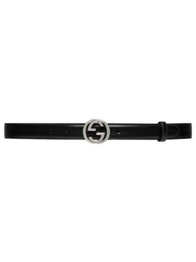 Interlocking G Leather Belt Black - GUCCI - BALAAN 2