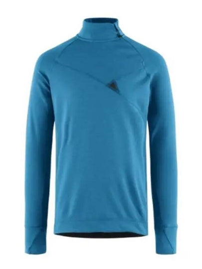 Njorun Crew Zip Long Sleeve T-Shirt Blue Sapphire - KLATTERMUSEN - BALAAN 2