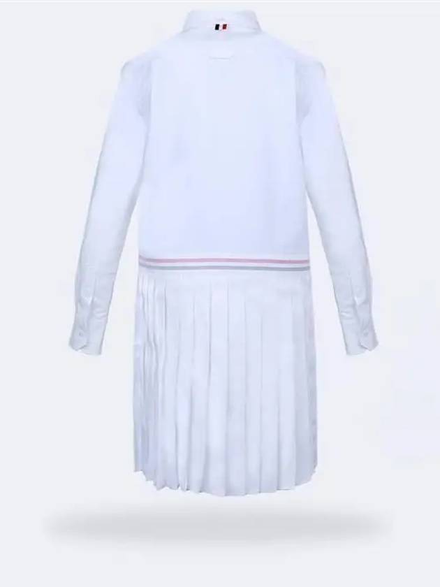 Oxford cotton shirt midi dress - THOM BROWNE - BALAAN.