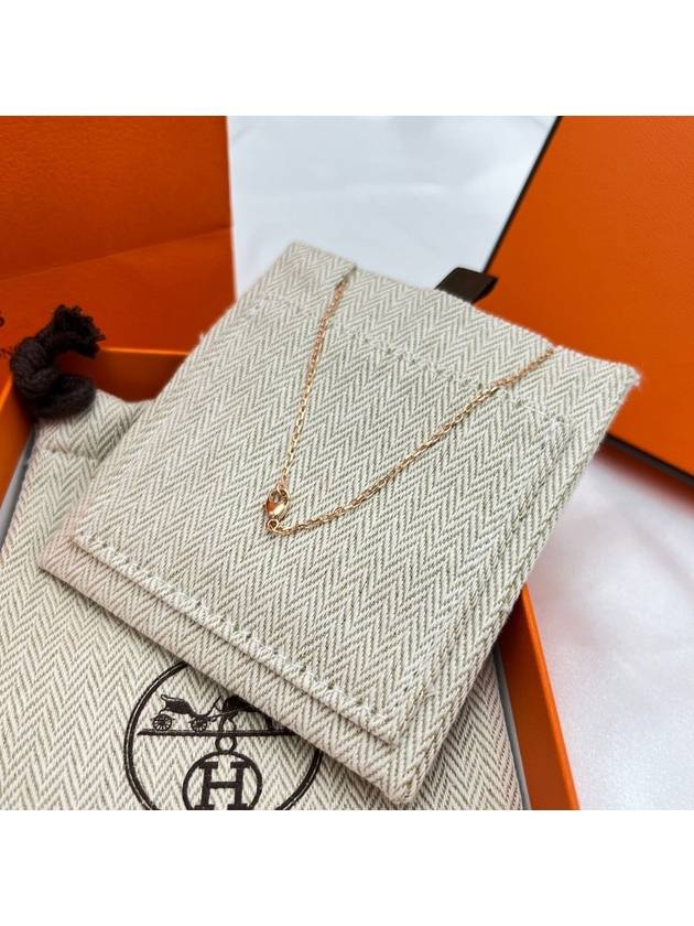 Mini Pop H Pendant Rose Gold & Marron Glace - HERMES - BALAAN 4