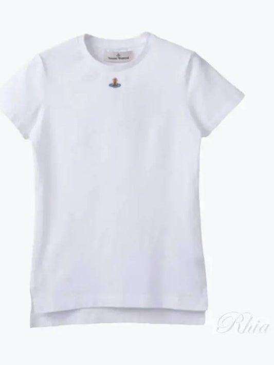 Embroided ORB Peru Short Sleeve T-Shirt White - VIVIENNE WESTWOOD - BALAAN 2