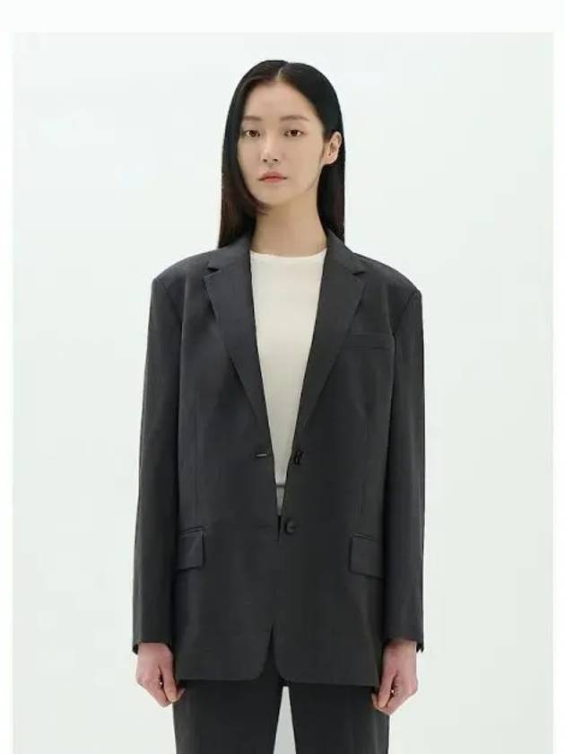 Women s wool oversized tailored jacket charcoal melange domestic product GM0024072399632 - THEORY - BALAAN 1