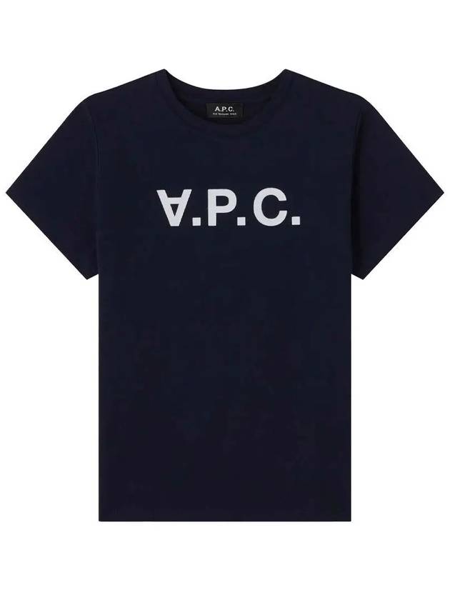 VPC Logo Organic Cotton Short Sleeve T-Shirt Navy - A.P.C. - BALAAN 2