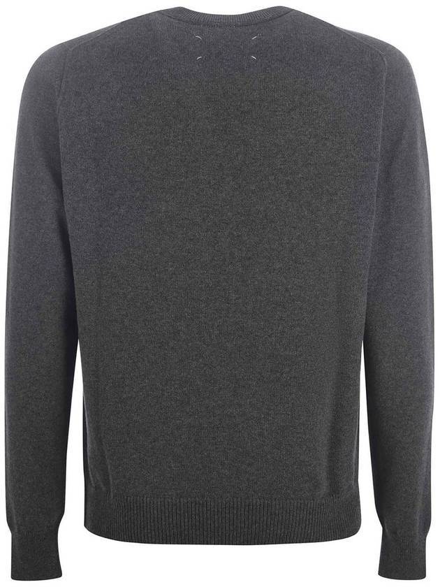 Crew Neck Cashmere Knit Top Grey - MAISON MARGIELA - BALAAN 3