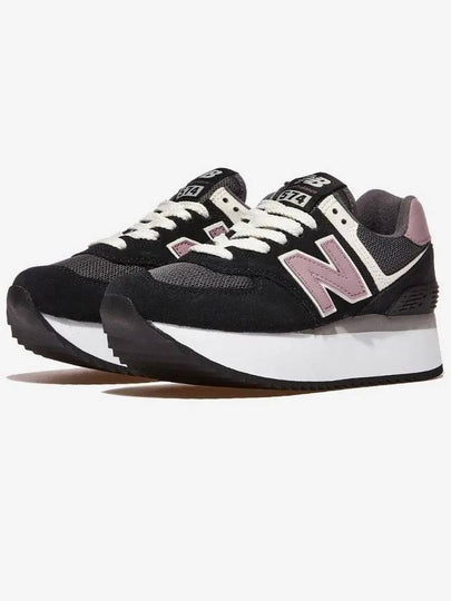 574+ Low Top Sneakers Black Pink - NEW BALANCE - BALAAN 2