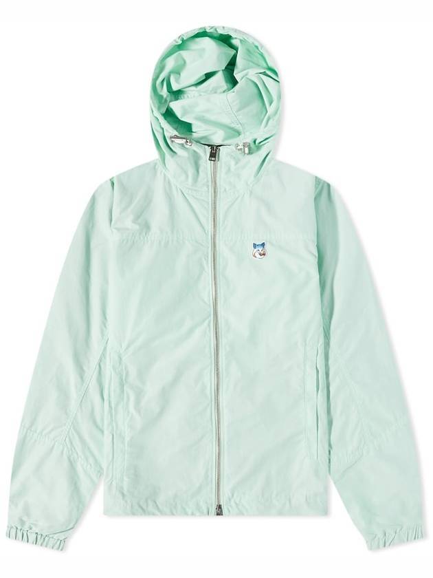 Fox Patch Hooded Jacket Green - MAISON KITSUNE - BALAAN 1