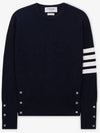 Women's 4 Bar Classic Cashmere Pullover Knit Top Navy - THOM BROWNE - BALAAN 3