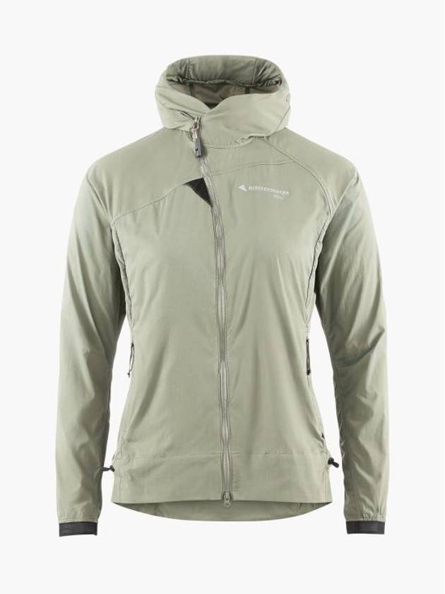 Women's Nal Hooded Windbreaker Swamp Green - KLATTERMUSEN - BALAAN 2