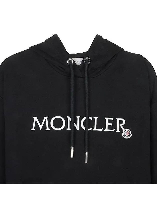 Logo Cotton Hooded Top Black - MONCLER - BALAAN 5