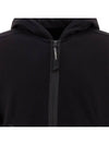 Diagonal Raised Fleece Hooded Jacket Black - CP COMPANY - BALAAN 4