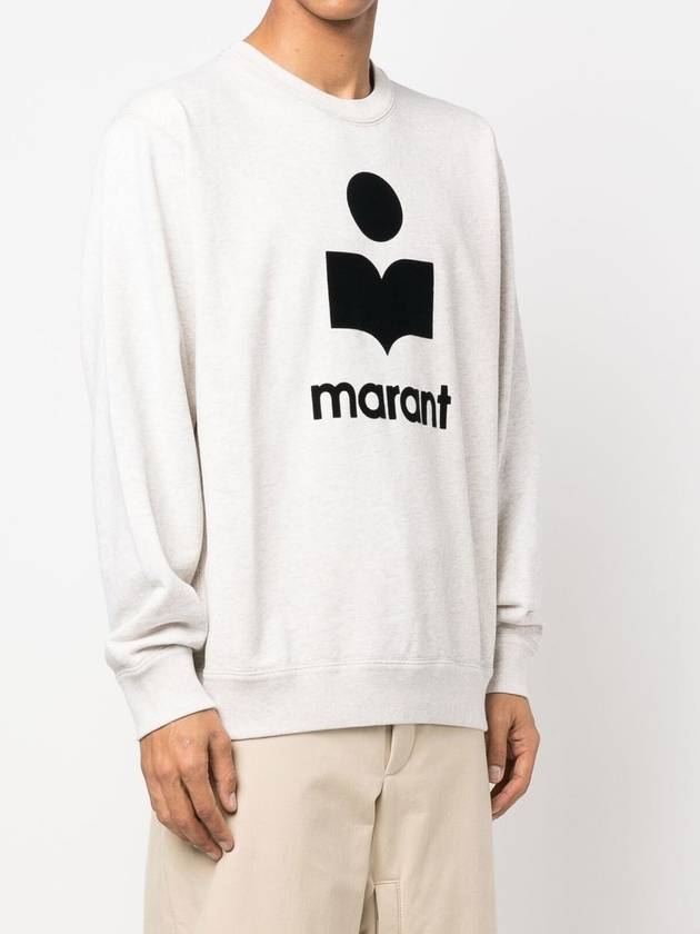 Mikoy Big Logo Cotton Sweatshirt Ecru - ISABEL MARANT - BALAAN 4