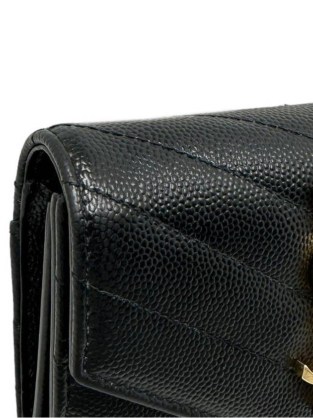 Women s 403943 Monogram Black Compact Gold Ring Wallet - SAINT LAURENT - BALAAN 7